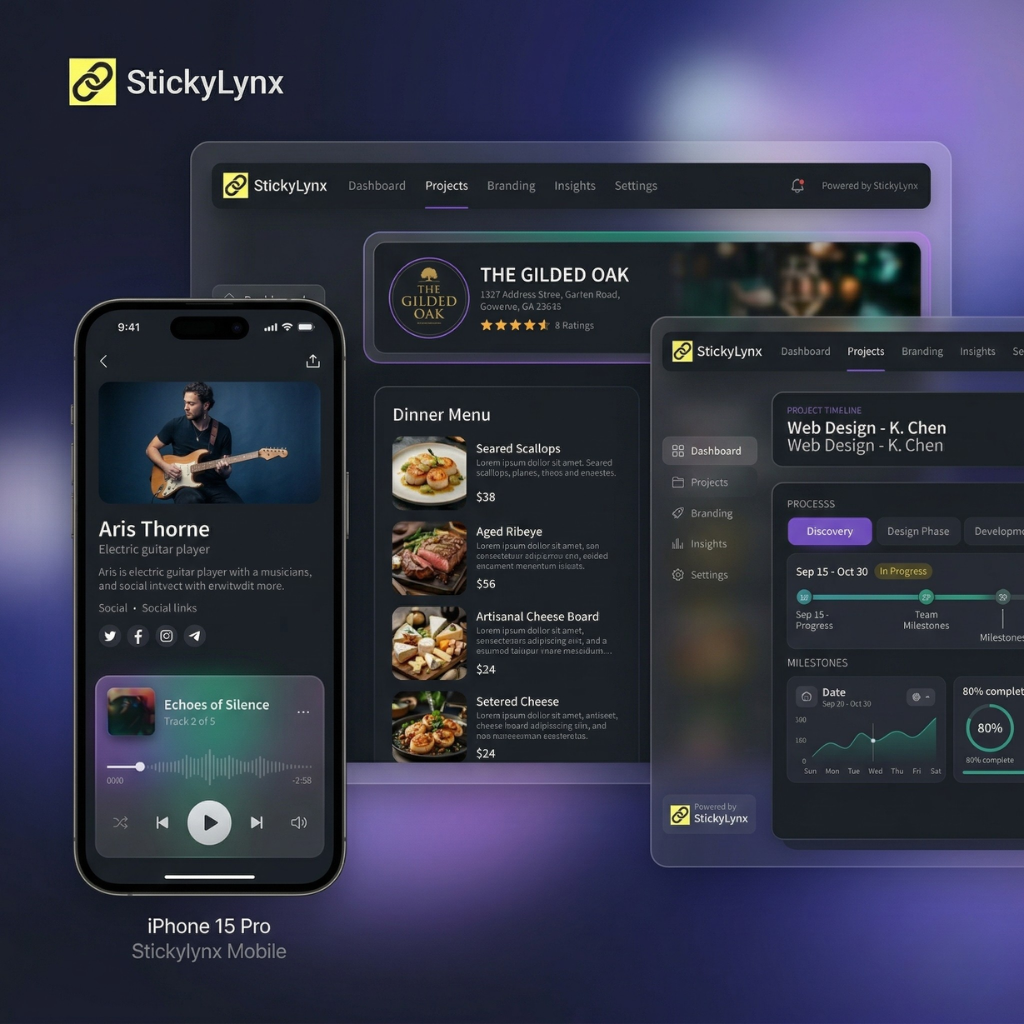 Stickylynx Visual Mockup